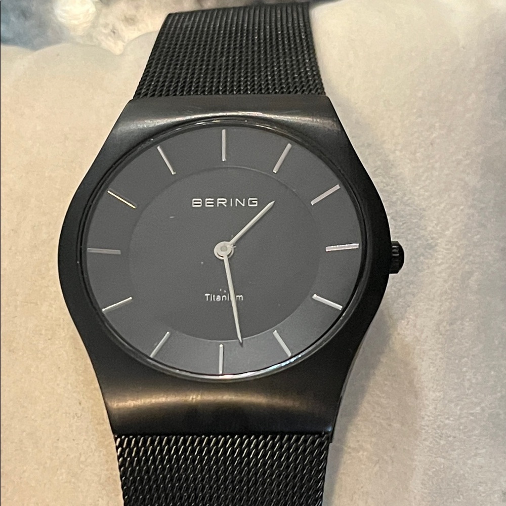 Bering Black Titanium Mens Watch